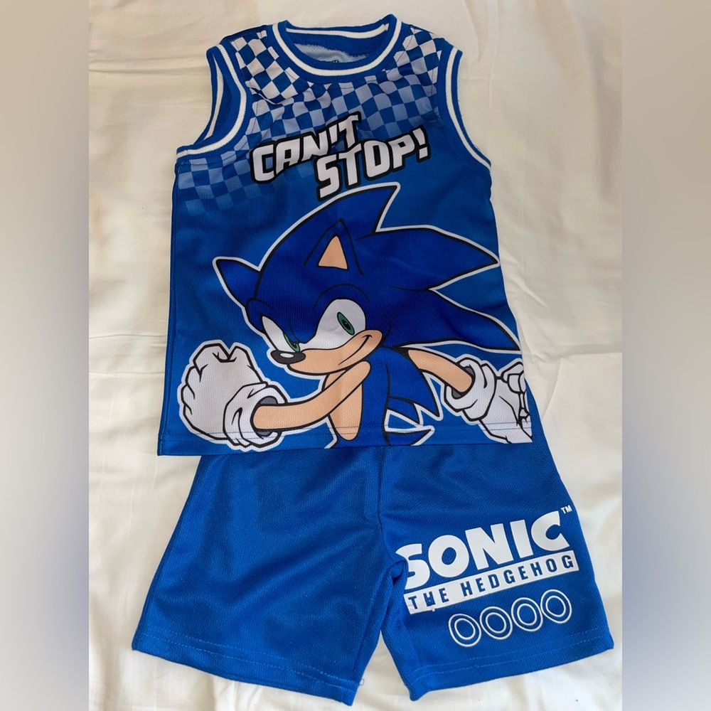Sonic Kids Jersey Tank Top set